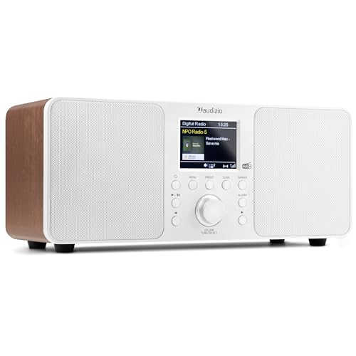 Audizio Genua Radio Dab+ Bluetooth 5.0 - Blanche, Écran Couleur 2,8
