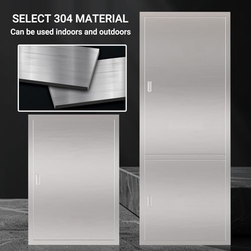 Puerta de acceso al ático con panel decorativo de acero para mejoras del hogar 3