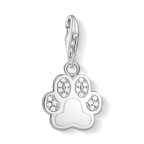 Thomas Sabo Colgante para mujer en forma de pata de animal, plata de ley 925, 1339-051-14, Paw silver Charm