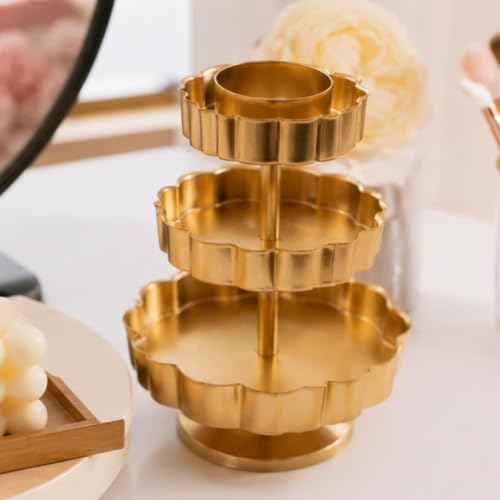 Image of Webelkart Premium Decorative Candlestick Holder for Home and Dining Table Decor /Tealight Candle Holder for Home and Office Decor - (6.5 inches Gold) (Gold Plated)