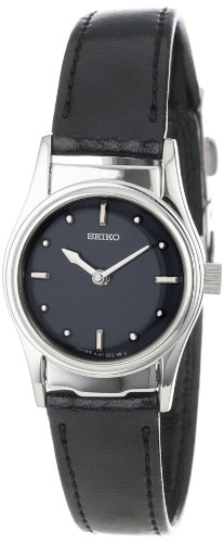Seiko Women's SWL001 Braille Black Leather Strap Watch