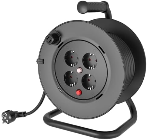 Alargador Enchufe 30m, IP20 Alargadera 4 Tomas