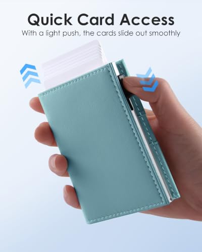 Image of RFID Wallet Women, Small Slim Trifold Wallet Anti-Theft Pop up Card Holder