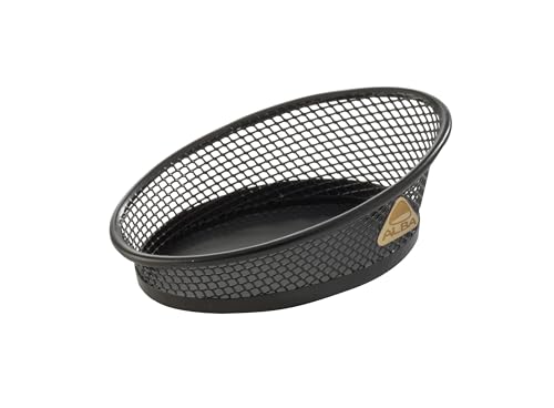 Alba - Pot à Trombones - Grande Capacité - 10,5x6x4 cm - Métal Mesh - Noir