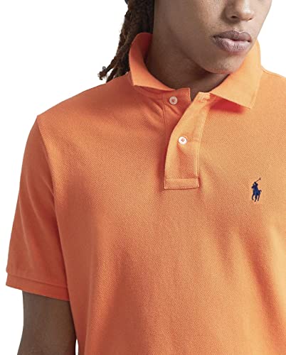 Image of POLO RALPH LAUREN Men Custom Fit Mesh Pony Logo Shirt (XXL, ClscPeach)
