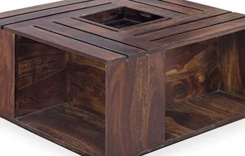 Image of Wooden Center Table for Living Room | Coffee Table for Home Wooden Coffee Table for Living Room and Office | Tea Table | Sofa Set Center Table in WalnutFinish
