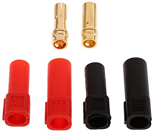 YUNIQUE XT60 Stecker Set (2 Paar) – Vergoldet, 12AWG, 150mm – Perfekt Für Lipo Akkus & FPV Drohnen