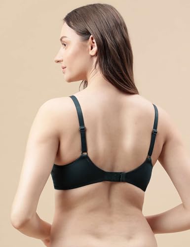 Image of Marks and Spencer Womens Cotton Mix Plain Sweetheart Neck Bra T33 3208K 32 DD Dark Bottle