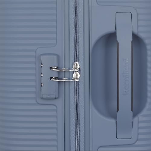 Image of American Tourister PP Kamiliant By Nexus with Combination Lock & 8 Wheel 2Pc Set (Small + Large) & Internal Organiser, Hard Suitcase for Travel /Trolley Bag with Double Wheel- Blue (Blue Fin),79 cm