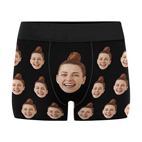 Custom Face Boxers Girlfriend and Wife Faces Personalized Face Briefs Underwear for Men