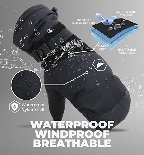 image for Tough Outdoors Winter Ski Mittens for Men & Women - Warm Adult Snow Mi