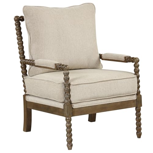 Morden Fort Spindle Chair Mid Century Modern Accent Chair, Upholstered