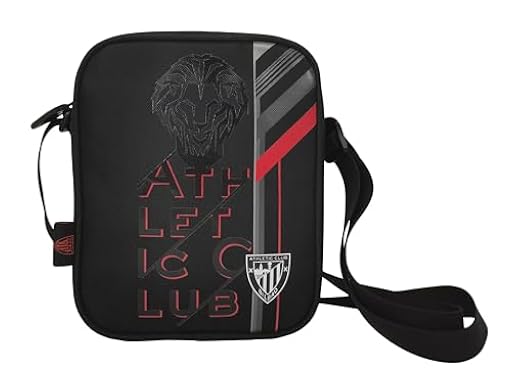 CyP Brands-Athletic Club, Bandolera, Bolso, Bolsa, Riñonera, Fútbol, Color Negro, Producto Oficial | Ya disponible en tu tienda friki favorita! En mundofriki.es!