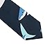 VAFZASC Ties for Men Boys Wedding Dance Prom, Fashion Skinny Neck Tie Blue Shark