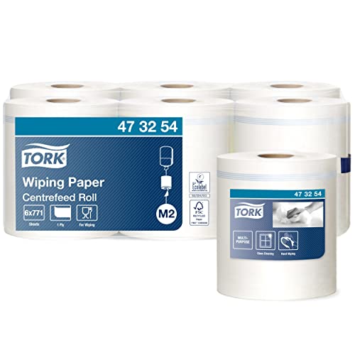 Papier d'essuyage pour cuisine et atelier Tork 473254 blanc lot de 6 bobines de 270 m