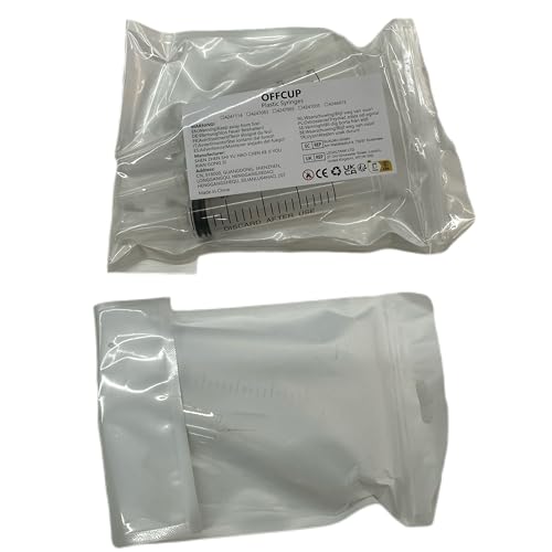 OFFCUP Kunststoff Spritze 20ml, 3 Stück Einwegspritzen, Futterspritze, Plastiktube, für Kleine Haustierfütterung Motoröl oder Bremsflüssigkeit [Nicht medizinische Verwendung]