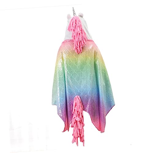 VANZACK Unicorn Cape Hot Stamping Shawl Comfortable Adult/child Blanket Unique Design for Parties