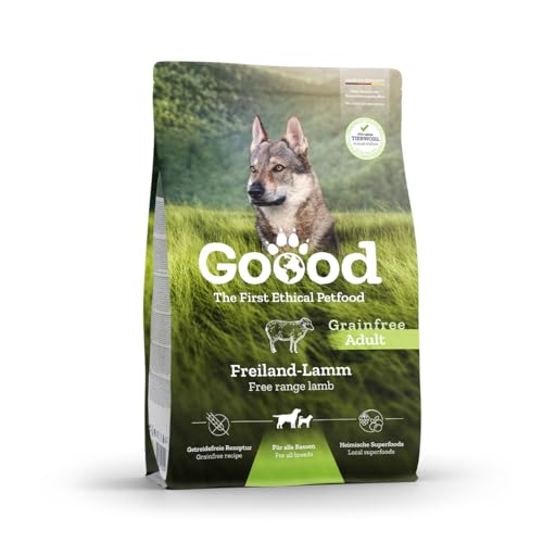 Goood Adult Freilandlamm – Trockenfutter, Hundefutter – getreidefrei, für Knochen und Gelenke, mit hochwertigen Proteinen - für alle Rassen und Größen - 1,8kg