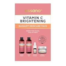 Essano Vitamin C Skin Care Set, Radiant Skincare Pack with Gel Face Cleanser 40ml, Exfoliating Face Scrub 40ml, Facial Serum 3ml, SPF15 Moisturizer 10g, For Travel or Trial, Cruelty Free