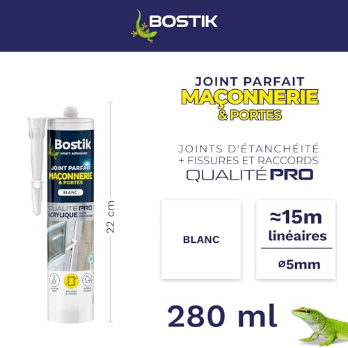 Bostik Dichtungsring für Mauerwerk und Türen, 280 ml, Weiß