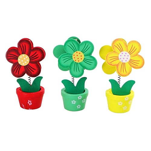 ABOOFAN 6pcs Photo Clip Holder Seating Card Holders Office Desk Decorations Easel Stand Party Decoration Card Holder Crafts for Kids Music Note Decor Menu Message Wooden Toddler Spring