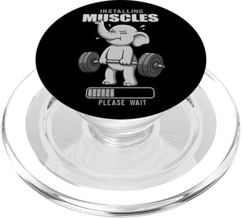 Elefante Gymrat Installazione Muscolare Sollevamento Deadlift Uomini Donne PopSockets PopGrip per MagSafe