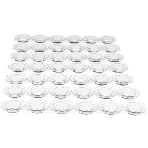 PYJLBX 42 Pack Strong Fridge Magnets, Small Round Transparent White Magnets for Whiteboard Notice Board, Office & Crafts