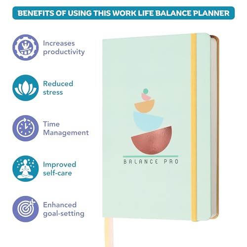 Image of DOODLE Personalized Undated Work Life Balance Planner | A5 (8.25 x 5.7) | 336 pages | 6 Months Planner with Daily and Monthly Planning | Organize, Reflect & Plan for a Balanced Life (Balance Pro)