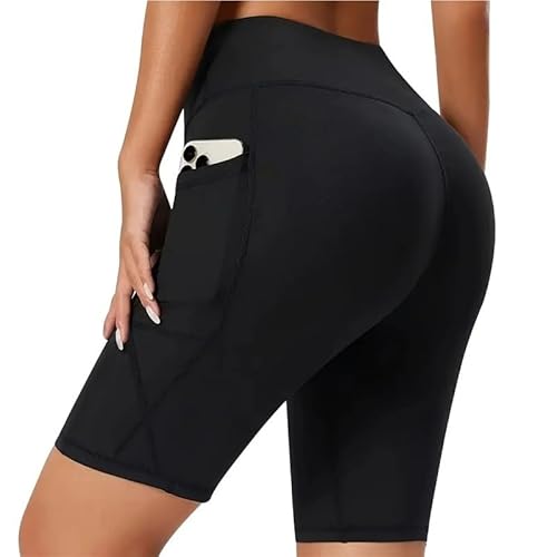 EFDNK-HB Women's High Waisted Compression Leggings - Workout Tummy Control Gym Fitness Tights for All Occasions(Black_M)