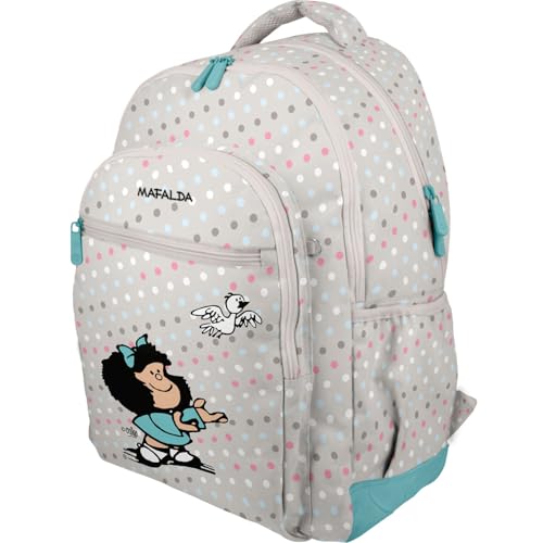 Mochila escolar Mafalda Bird Grafoplas de 30 litros con tres compartimentos principales