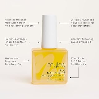 Mylee Siero per Unghie TLC, Trattamento per Riparare le Unghie, Promuovere una Crescita Più Forte, Lunga e Sana e Nutrire le Cuticole, Con Olio di Mandorle Dolci e Vitamine, Fresco Profumo di Anguria