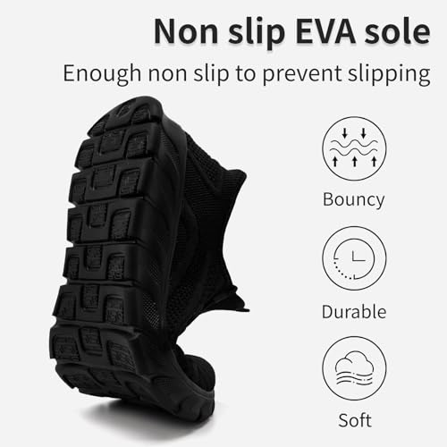 Image of Mens Running Shoes Walking Sneakers Tennis Gym Slip on Athletic Non Slip Breathable Casual Sport Shoe
