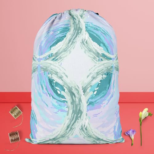 Image of ArtzFolio Fluffy Circles D4 | Reusable Sack Bag | Bag for Gym, Storage, Vegetable & Travel