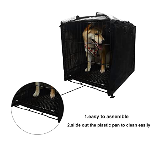 Dog Crate Cover for 30 inch Kennel Cage, Uranshin Dogs Cage Cover Privacy Windproof Safe for Dog, Pet Kennel Cover Crate… - Image 7