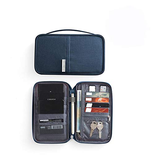 Flybloom Travel Gadget Case Tidy Storage Box Pouch for Cables,Chargers,ID Card,Bank Card,Memory Card(Large Navy)