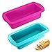Moldes De Bizcocho Panadería Silicona Molde De Silicona Rectangular Grande Juego Moldes Pan Silicona Rectangular Molde De Pan Ecológico Para Tartas Caseras, Pastel De Carne y Quiche (2 Piezas)