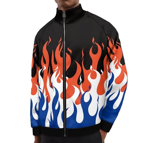 Image of Men's Lightweight Jackets Casual Full Zip Fleece Jacket Men Coats Fashion Long Sleeve Sweatshirt