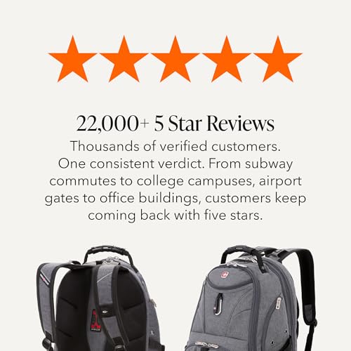 SWISSGEAR 1900 ScanSmart TSA Laptop Backpack Fits 17 Inch Laptop with RFID Protection and Tablet Pocket, Heather Grey, 19-Inch by SwissGear - Image 8