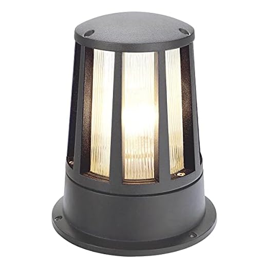 SLV marklampa CONE / utomhusbelysning för gångar, väggar, ingångar, LED utomhus trädgårdslampa / E27 IP54 100W antracit