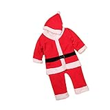 Größe: 80 cm N-K Weihnachtsmann Kinderbekleidung Weihnachtsstimmung Cosplay Kleidung hübscher Junge (rot, 80 cm) Nützlich und praktisch