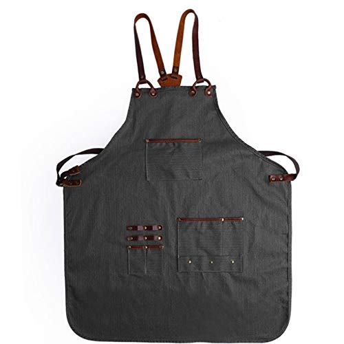 ZED- Delantal De Trabajo Unisex De Lona Encerada，Resistente para Productos Duraderos con...