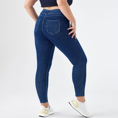 Women's Plus Size Pull-On Jeggings - High Waist Stretch Knit Denim1X-4X2