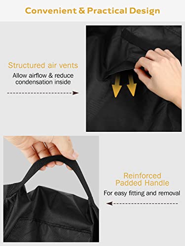 Outdoor Patio Chair Covers Waterproof - 600D Heavy Duty Fabric Deep Seat Adirondack Cover For Sofa Varanda Lawn Furniture Sun Rain Snow 2 Pack Fits Large 30W X 37D X 31H Inches | Black #TOP5