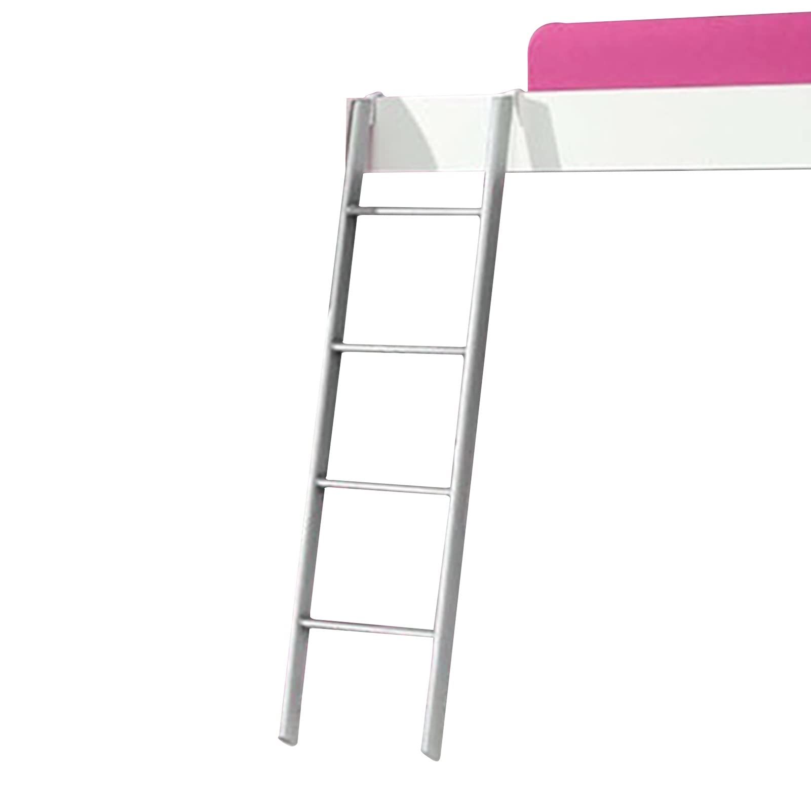 Drabina na łóżko piętrowe z 4 haczykami – regulowana drabina z podwójnym łóżkiem do domu kampera i kampera – wysokość od 116 cm do 150 cm – idealna dla nastolatków i dzieci – srebrne wykończenie