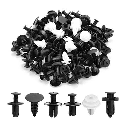 XPEX Clip de Fixation de Voiture,Fixation de Carrosserie Garniture de Voiture,Retenue Vehicle Clips Rivets en Plastique,pour Auto Voitures Panneaux de Porte,fort et robuste,100PCS