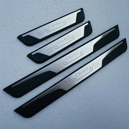 4 Stück Edelstahl Einstiegsleisten Schutz für Ma-zda CX-60, Beschützer Türschutzleisten Zierleisten Tür Sill