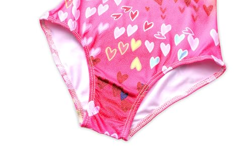 Image of iLover Girls Sparkle One Piece Swimsuits Crossback Swimwear Beach Bathing Suit with Adjustable Strap 4-10 Years