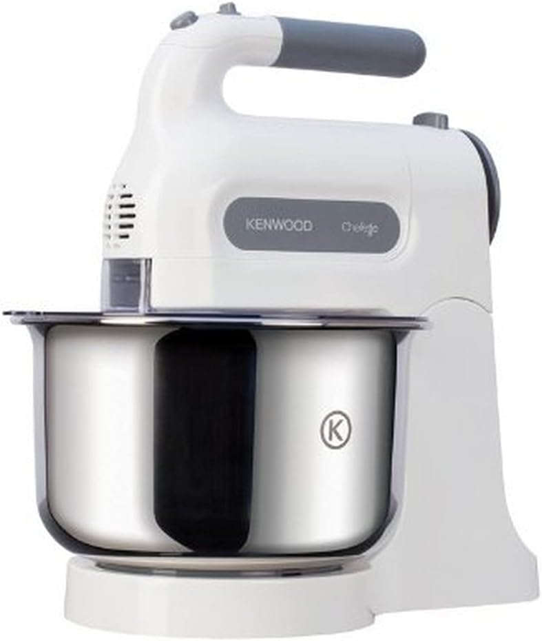 Kenwood Chefette HM680 Hand Mixer with Stainless steel Bowl, 5 speeds and pulse function,Stainless steel beaters and kneaders, 350W- White