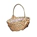 SEWACC 1pc Rattan Shopping Basket Food Serving Tray Fruit Trays Food Serving Basket Artificial Hanging Baskets Flower Plant Weave Basket Willow Picnic Basket Wooden Child Snack Vegetable