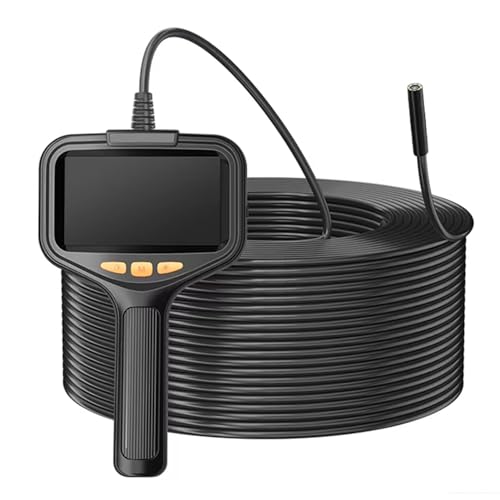 HYZHANHONG 50m, Handheld Convenient Car Inspection Instrument Industrial Endoscope 8Mm Dual Lens Endoscope 4.3-Inch Color LCD Screen Industrial Endoscope for Car Pipeline Maintenance